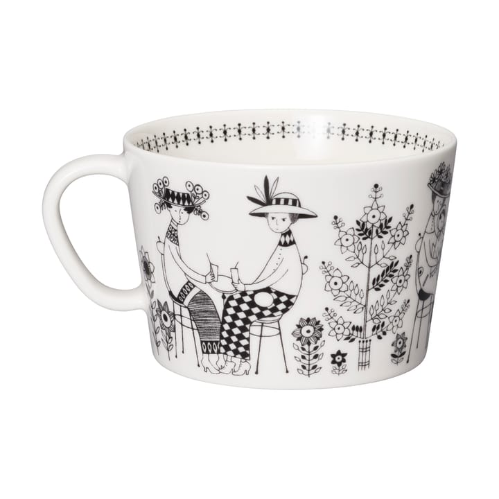Emilia beker 40 cl, Zwart-wit Arabia