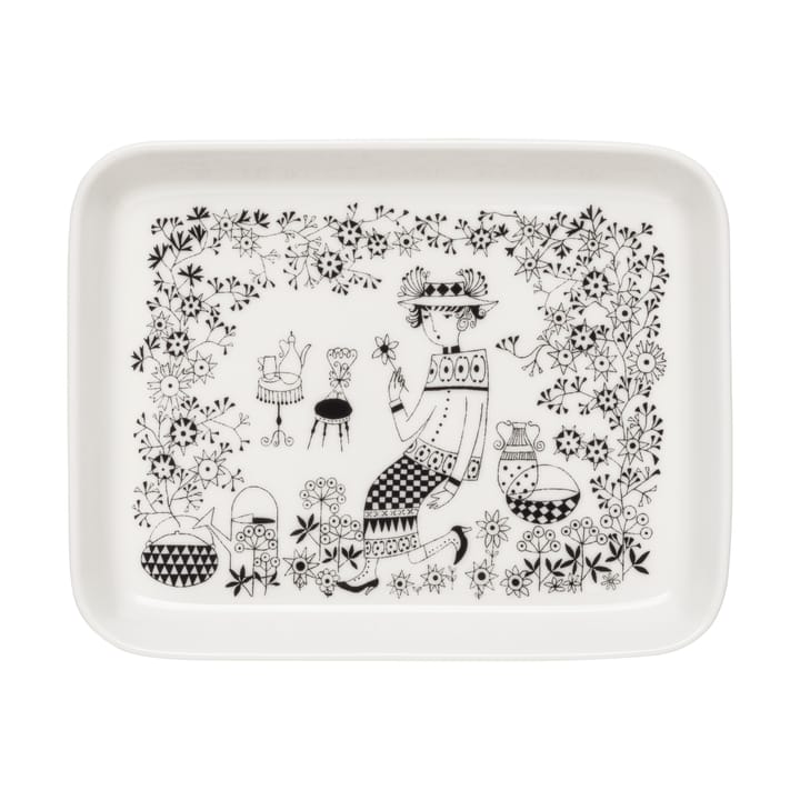 Emilia bord 15x19 cm - Zwart-wit - Arabia