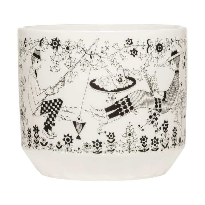 Emilia pot Ø14 cm - Zwart-wit - Arabia
