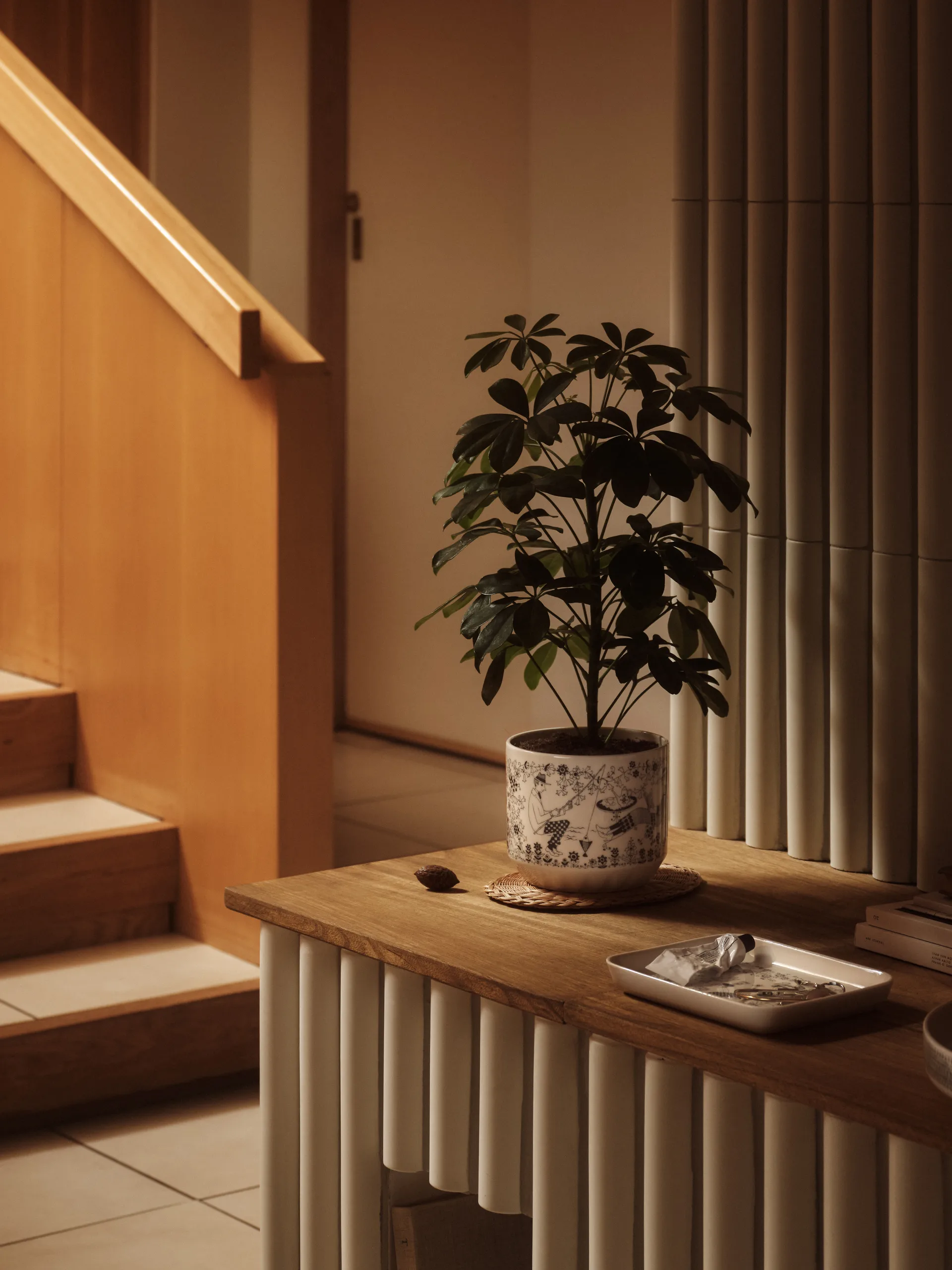 Emilia pot Ø14 cm, Zwart-wit Arabia