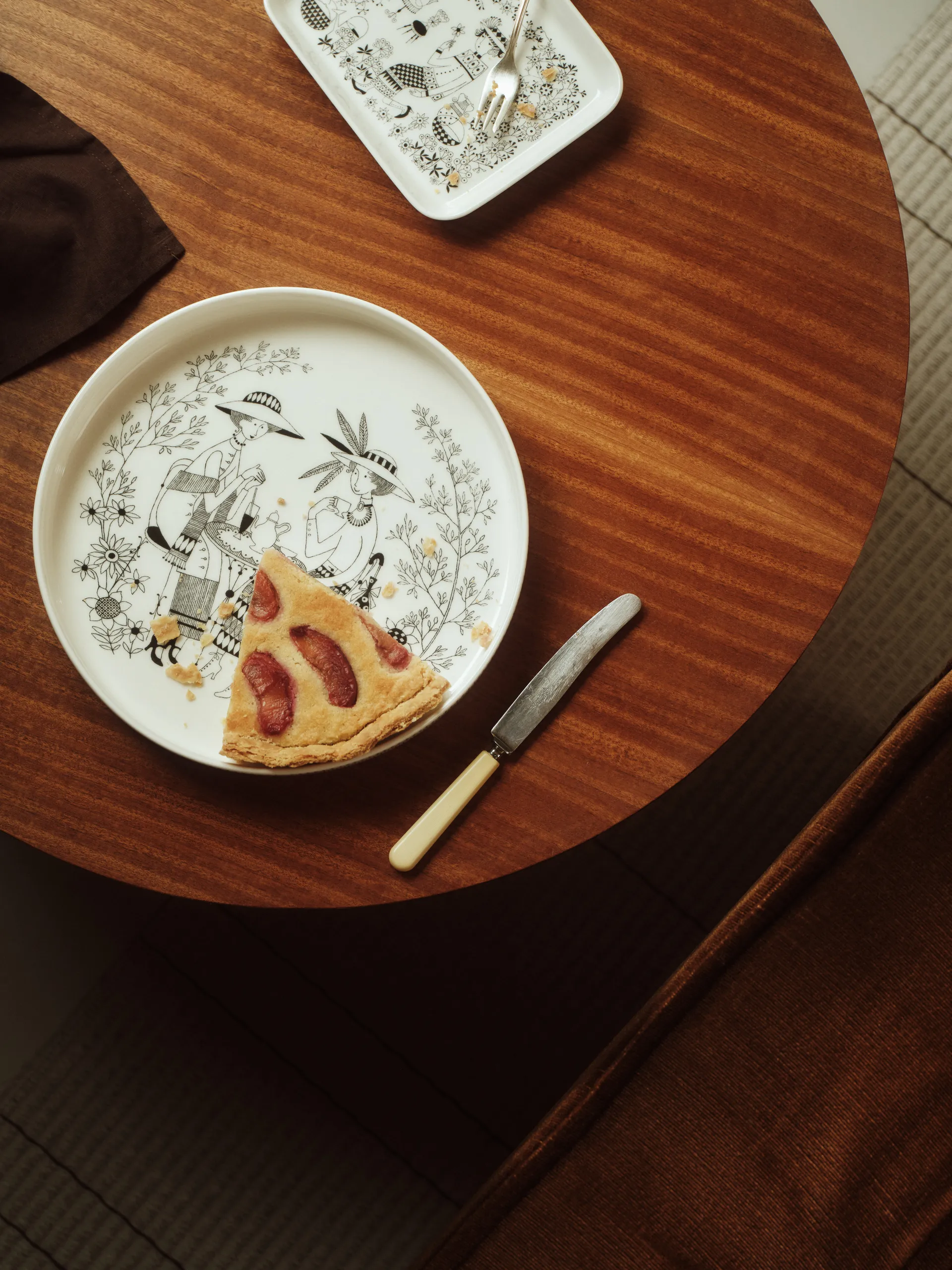 Emilia taartvorm Ø28 cm, Zwart-wit Arabia