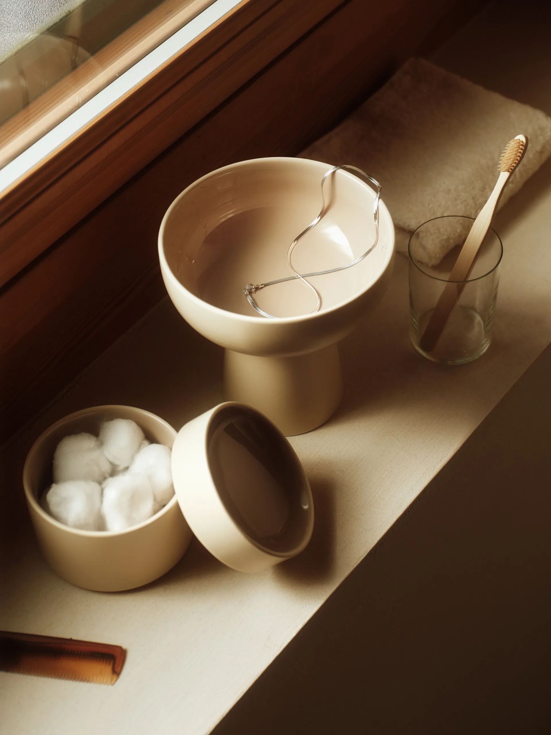 Kirnu decoratieve schaal Ø16 cm, Beige Arabia