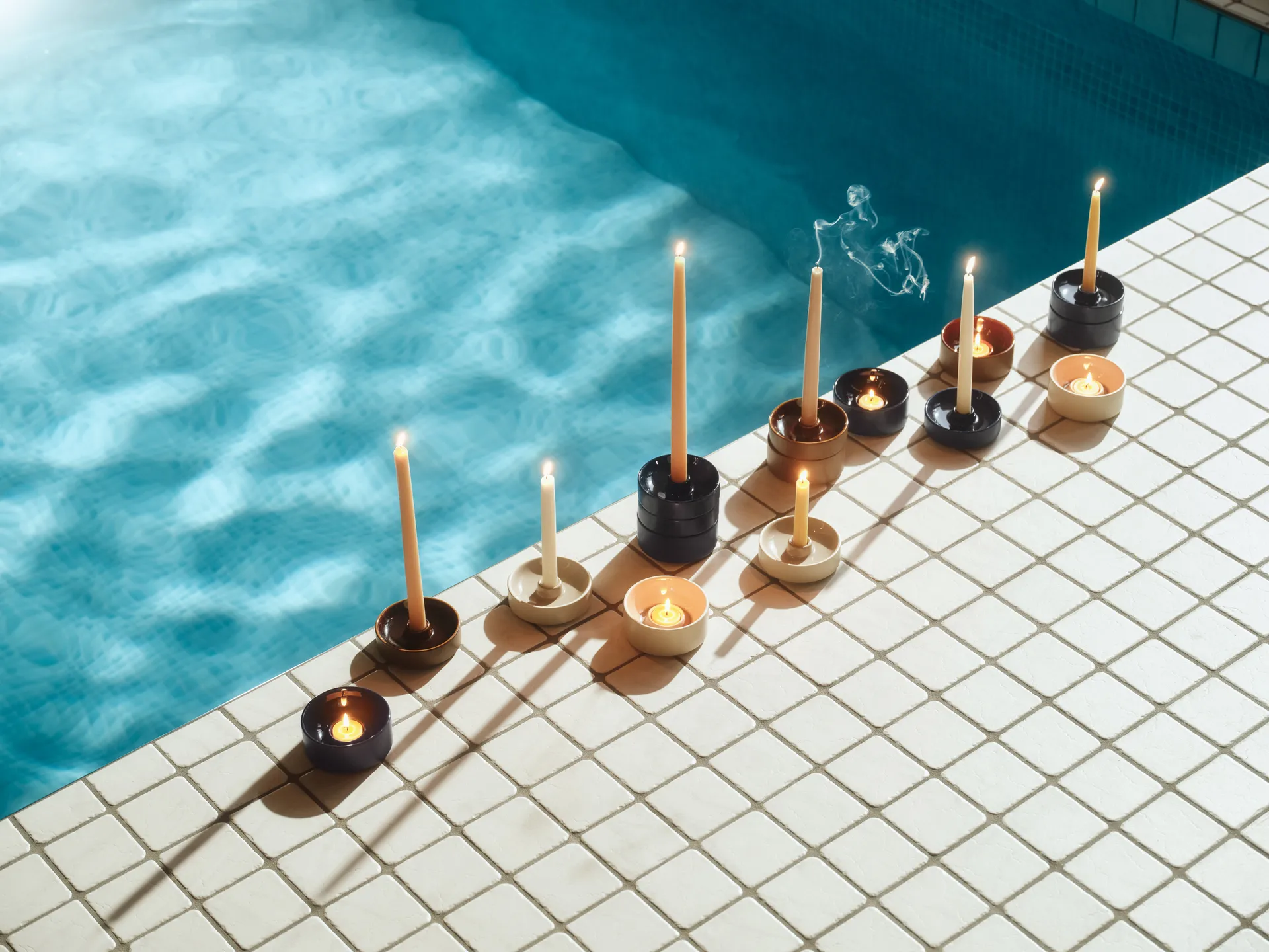 Kirnu kandelaar Ø11x3,5 cm, Bruin Arabia