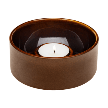 Kirnu waxinehouder Ø11x5 cm - Bruin - Arabia