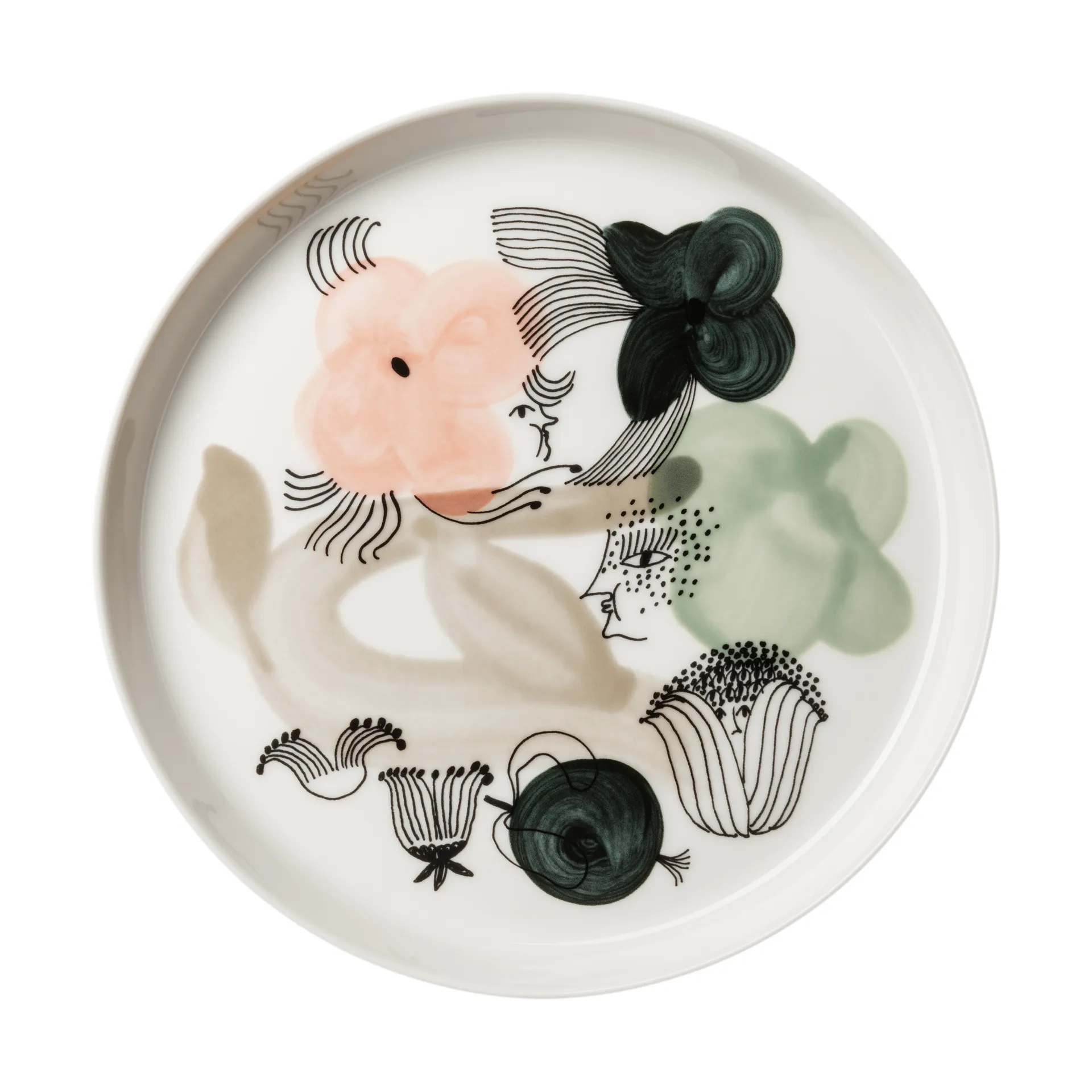 Kukkamaa bord Ø18,8 cm, Groen Arabia