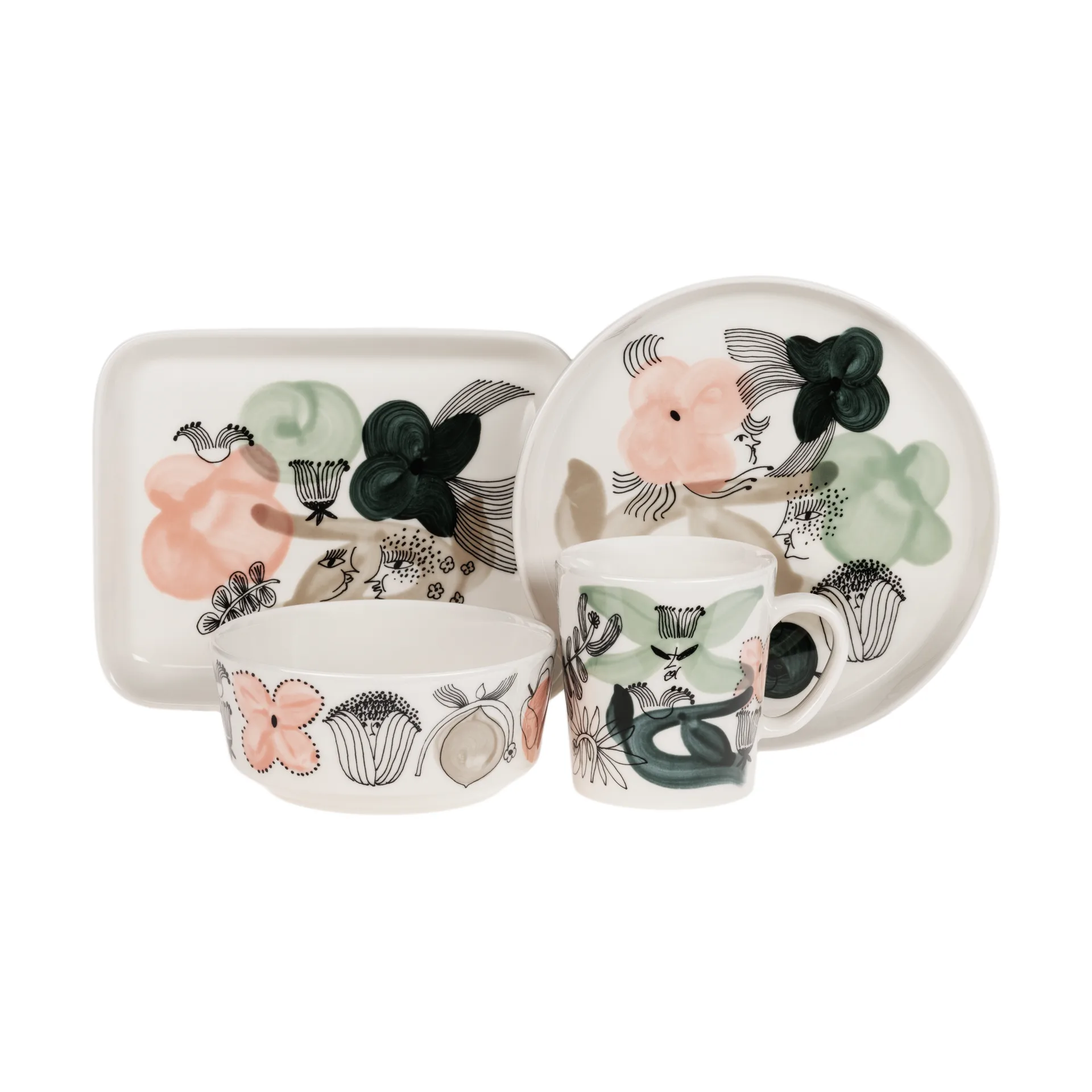 Kukkamaa schaal Ø13 cm, Groen Arabia