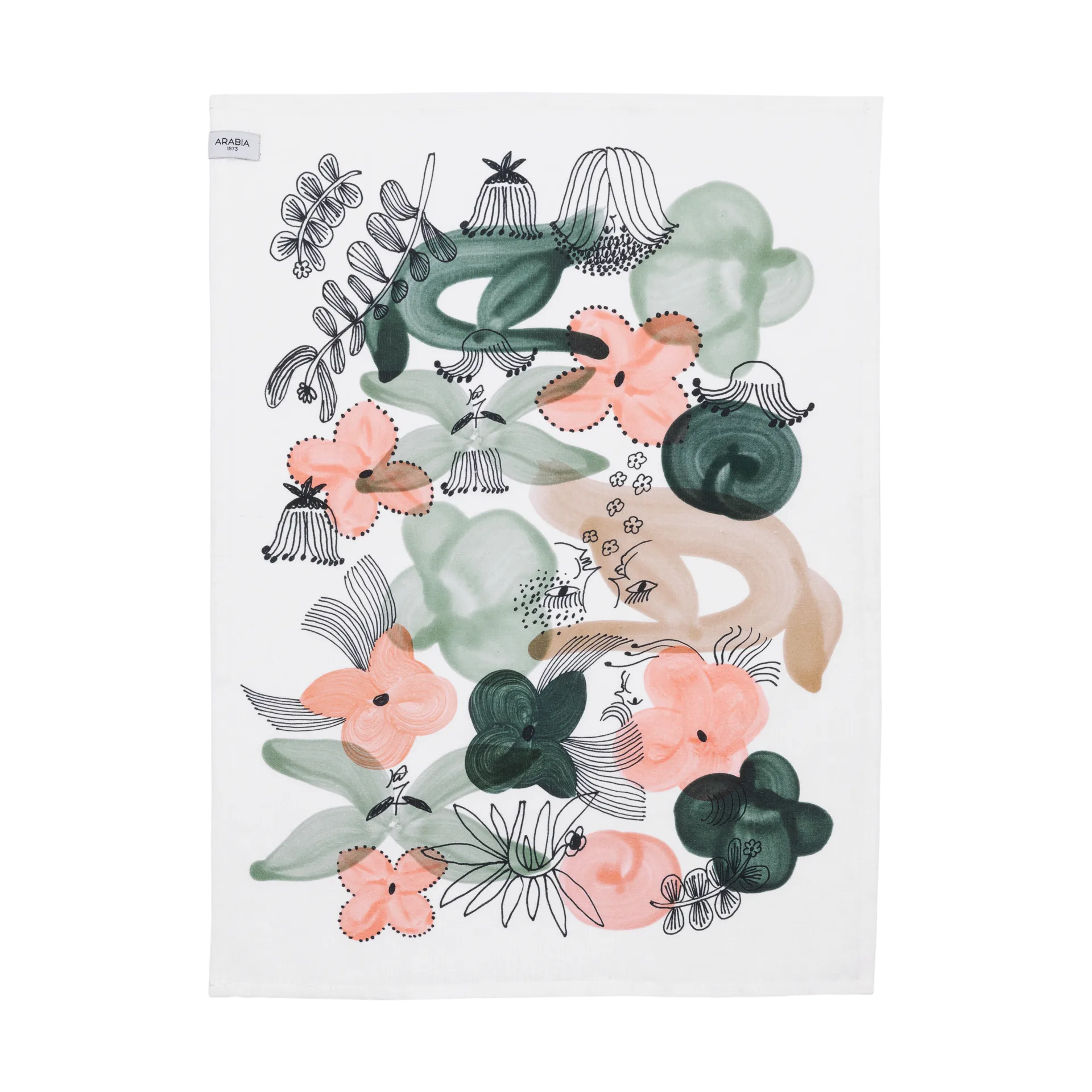 Kukkamaa theedoek 50x70 cm, Groen Arabia