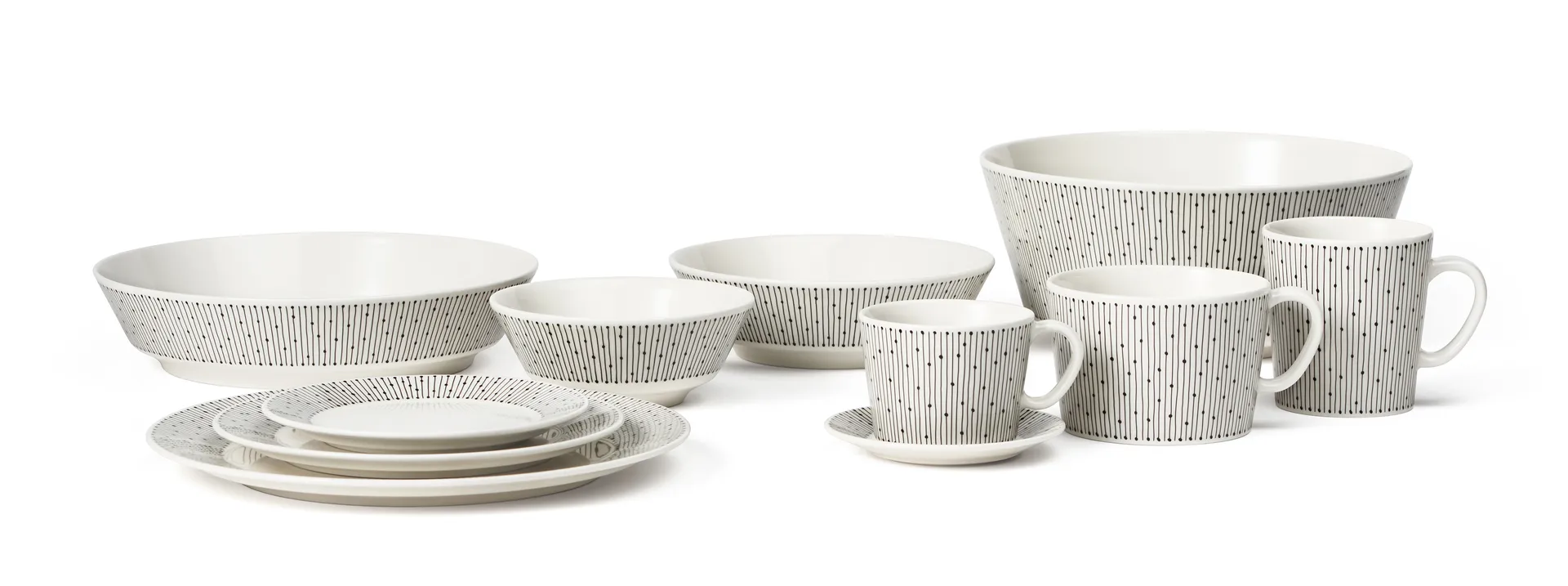 Mainio Sarastus kom Ø17 cm, Zwart-wit Arabia