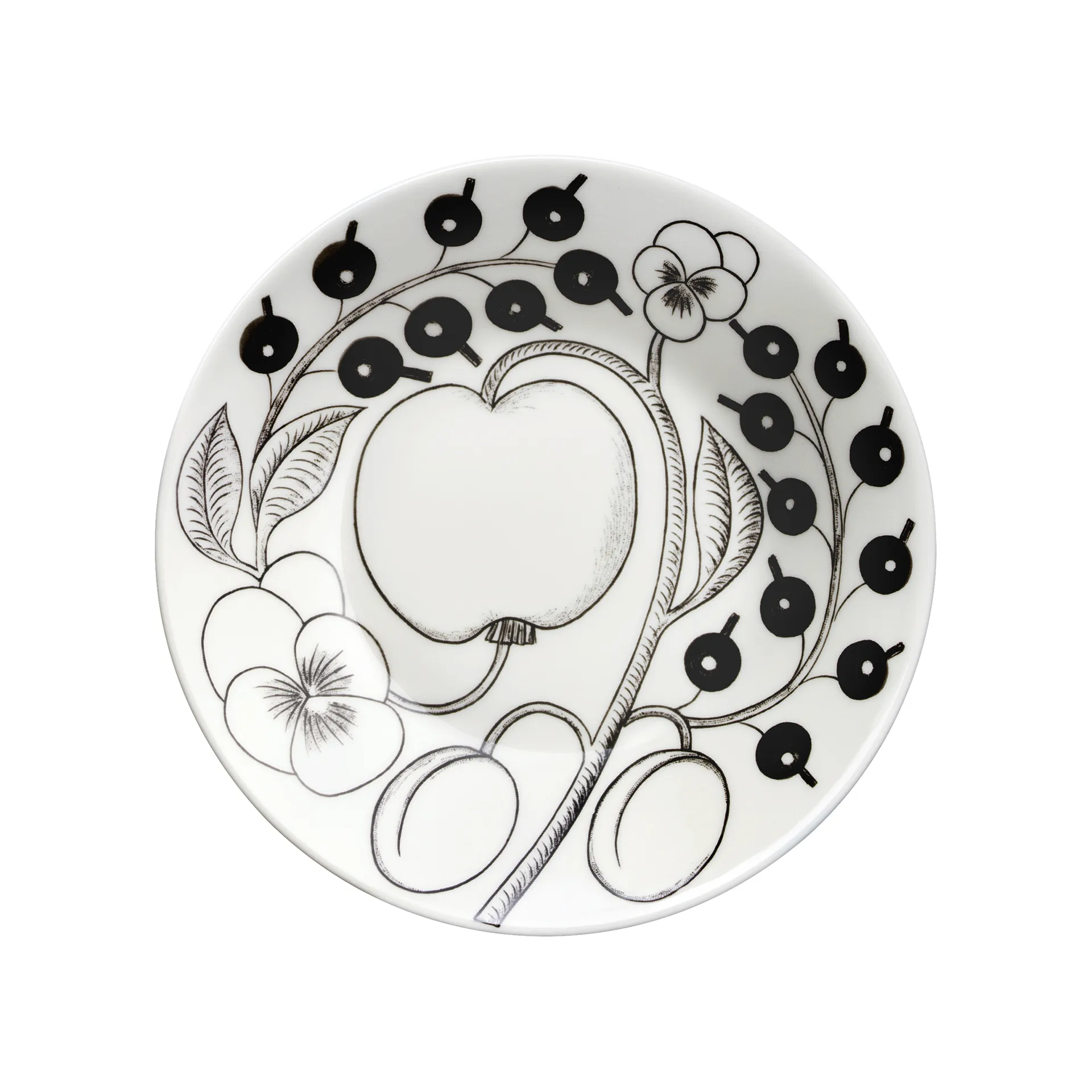 Paratiisi schotel Ø14 cm voor koffiekop 18 cl, Zwart Arabia