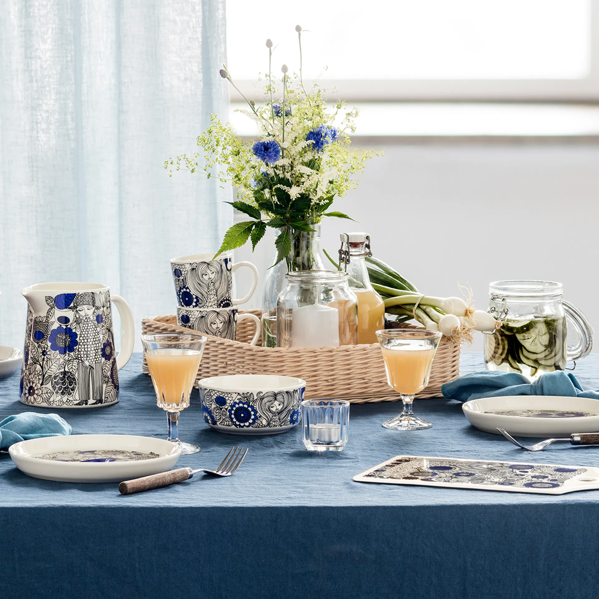 Pastoraali bord Ø19 cm, Blauw Arabia