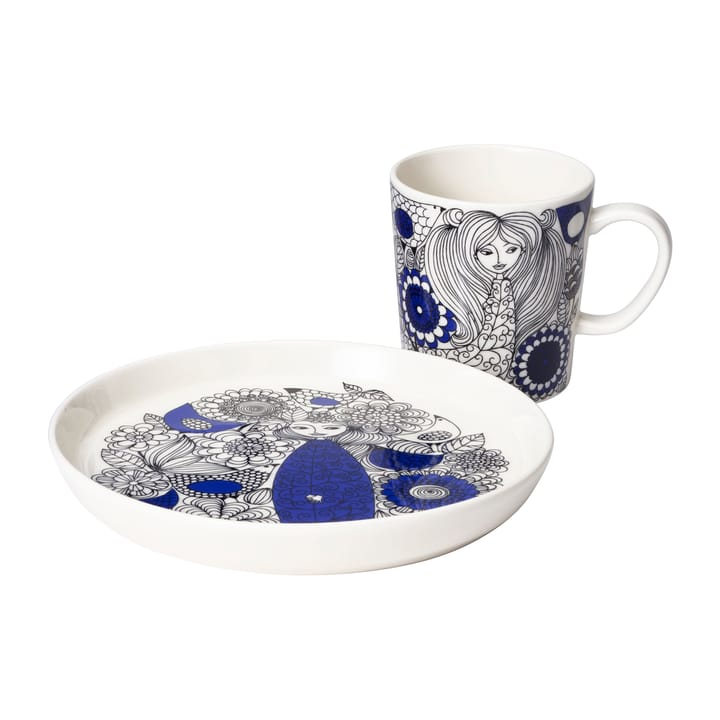 Pastoraali mok 30 cl en bord Ø19 cm - Blauw - Arabia
