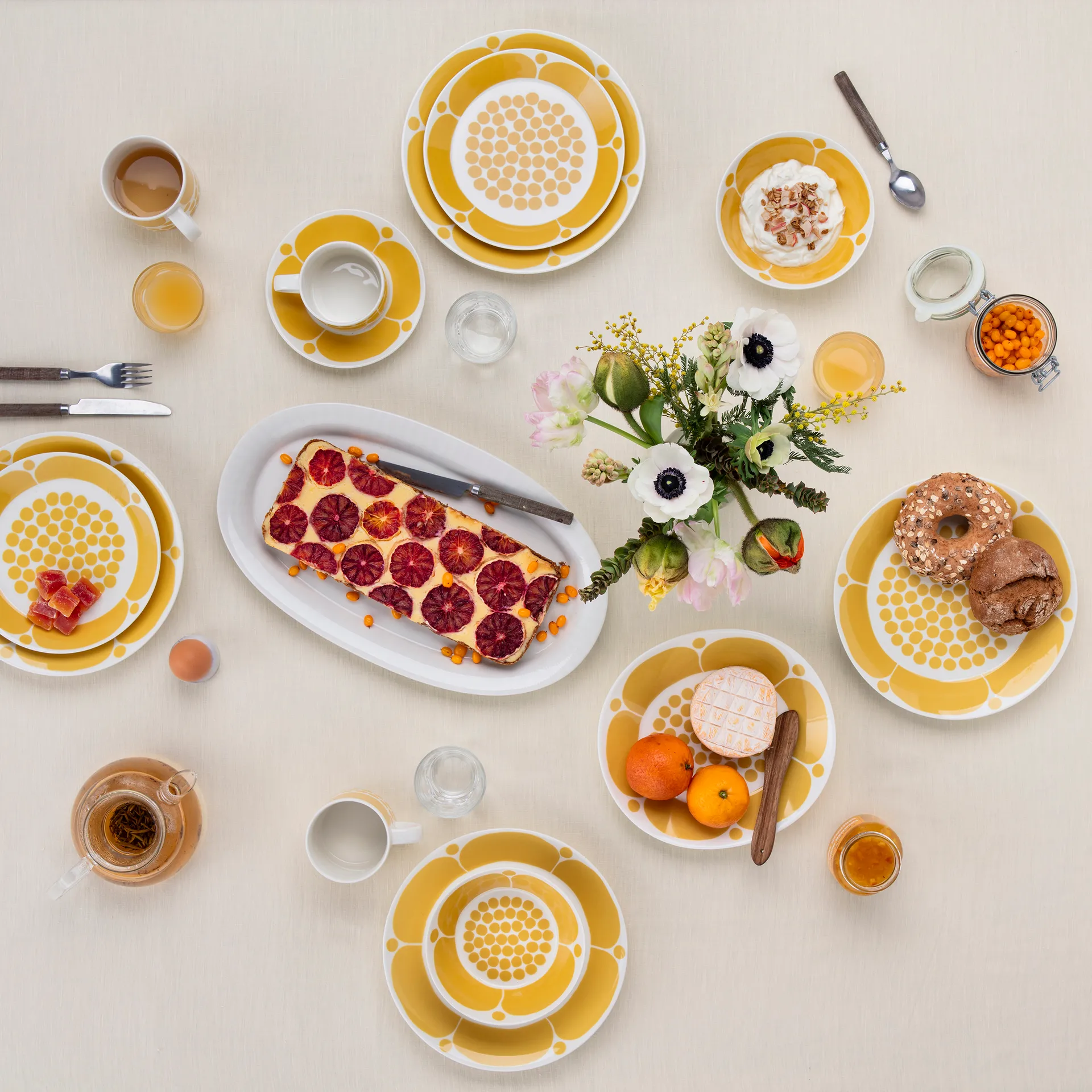 Sunnuntai diep bord Ø17 cm, Geel Arabia