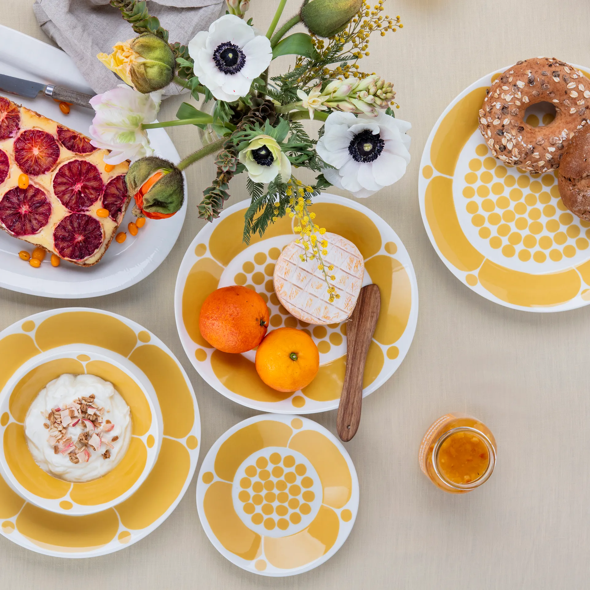 Sunnuntai diep bord Ø17 cm, Geel Arabia