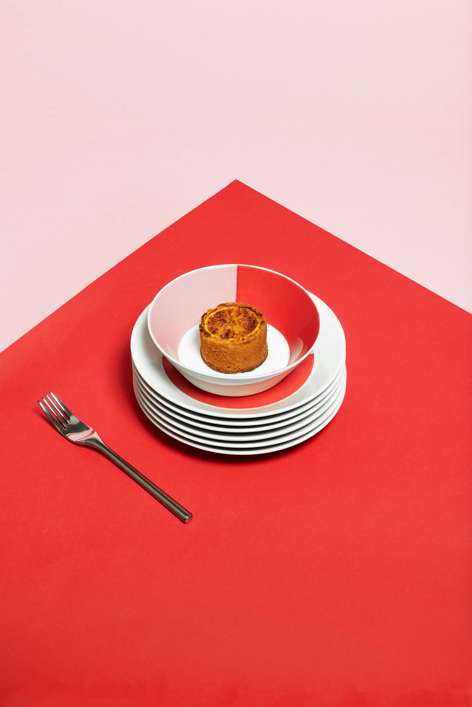 Vuokko bord Ø22 cm, 2-kleurig roze-rood Arabia