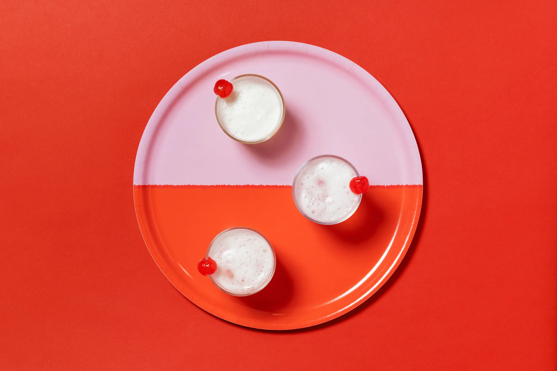 Vuokko dienblad Ø35 cm, 2-kleurig roze-rood Arabia