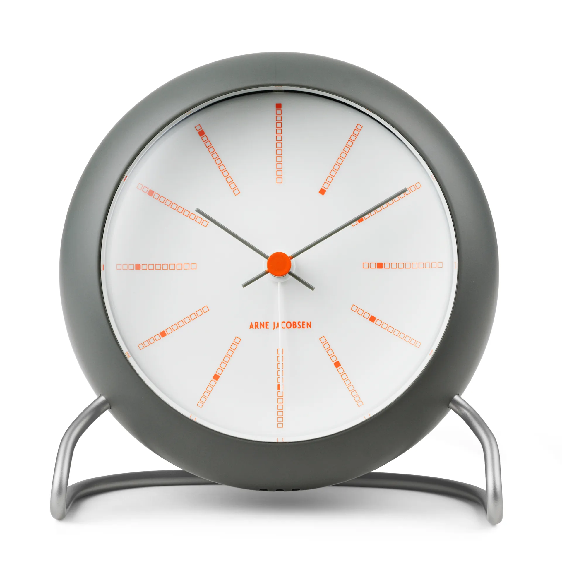 AJ Bankers tafelklok Ø11 cm, Donkergrijs Arne Jacobsen Clocks