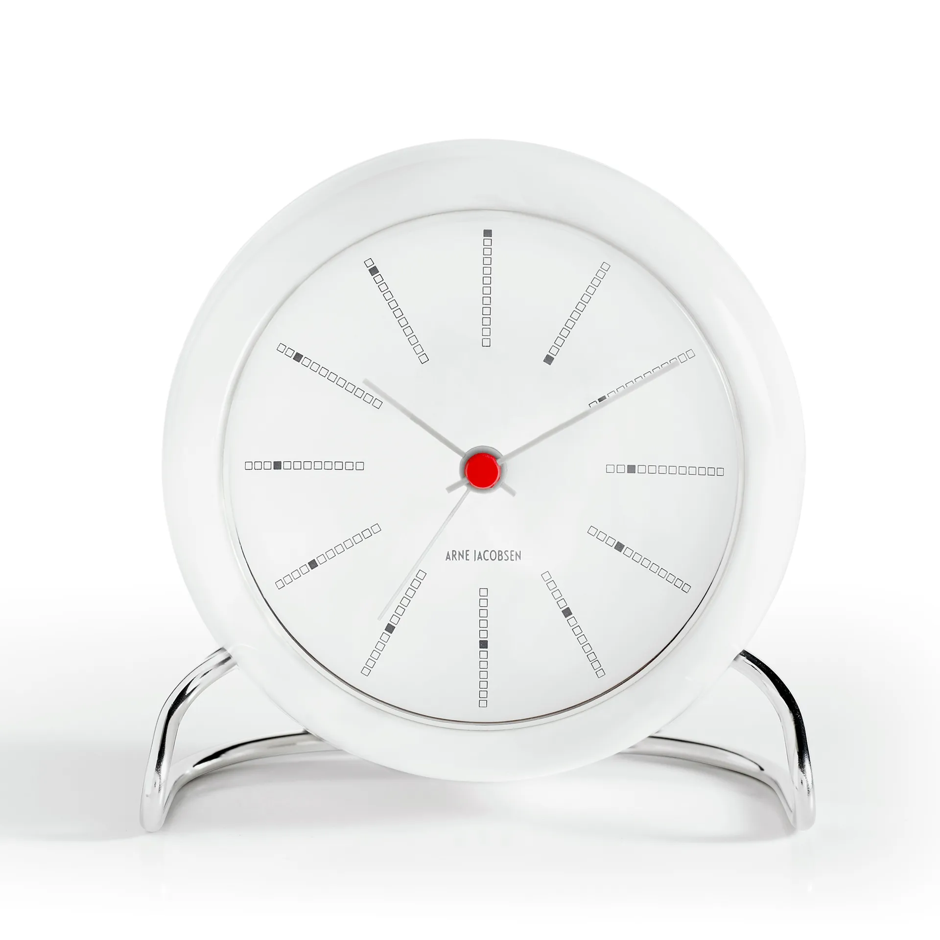 AJ Bankers tafelklok, wit Arne Jacobsen Clocks