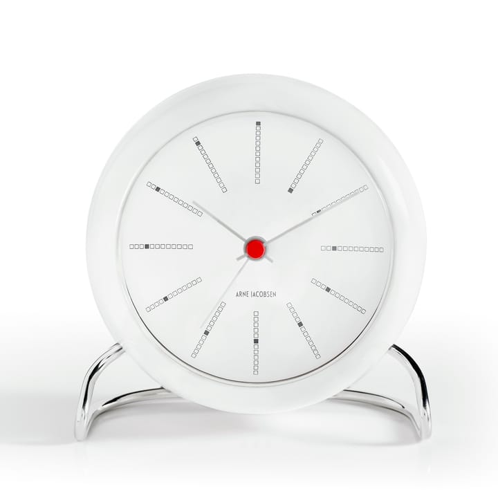 AJ Bankers tafelklok - wit - Arne Jacobsen Clocks