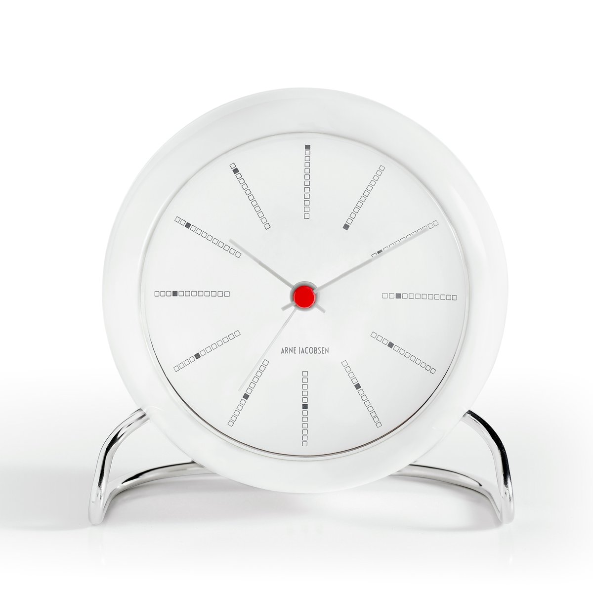 Arne Jacobsen Clocks AJ Bankers tafelklok wit