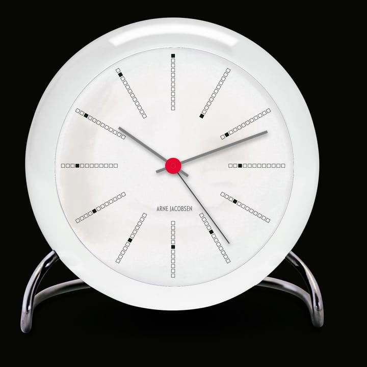 AJ Bankers tafelklok, wit Arne Jacobsen Clocks