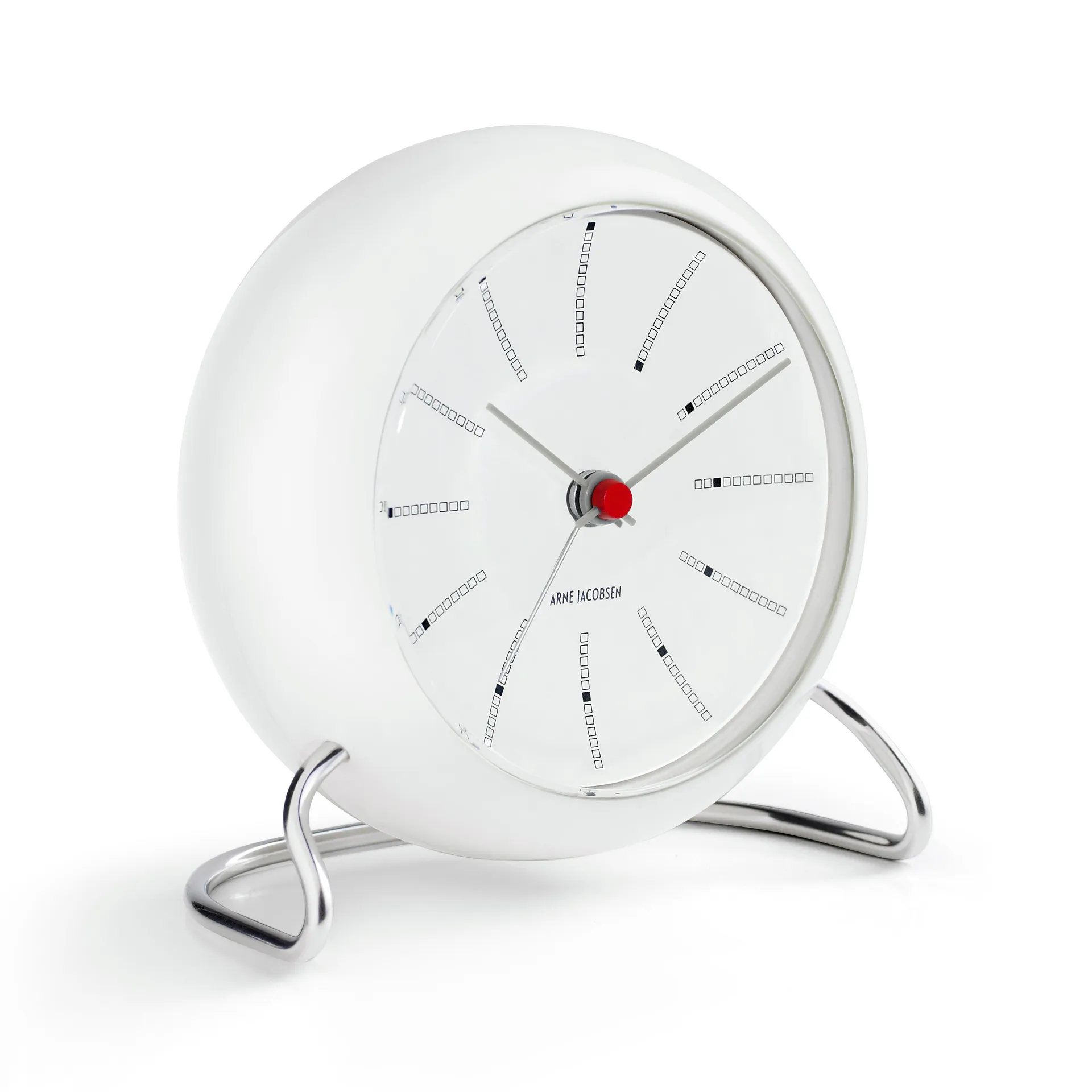 AJ Bankers tafelklok, wit Arne Jacobsen Clocks