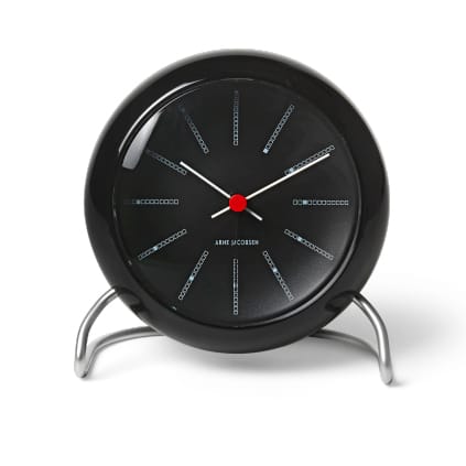 AJ Bankers tafelklok, Zwart Arne Jacobsen Clocks