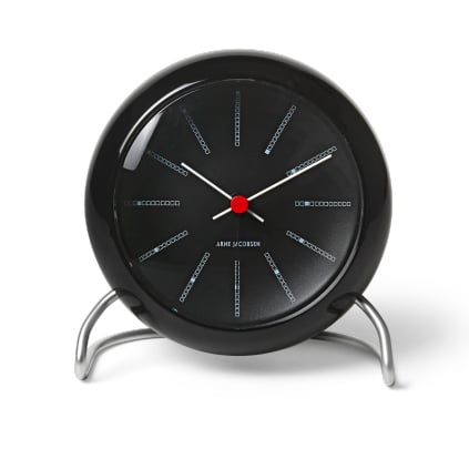 Arne Jacobsen Clocks AJ Bankers tafelklok Zwart
