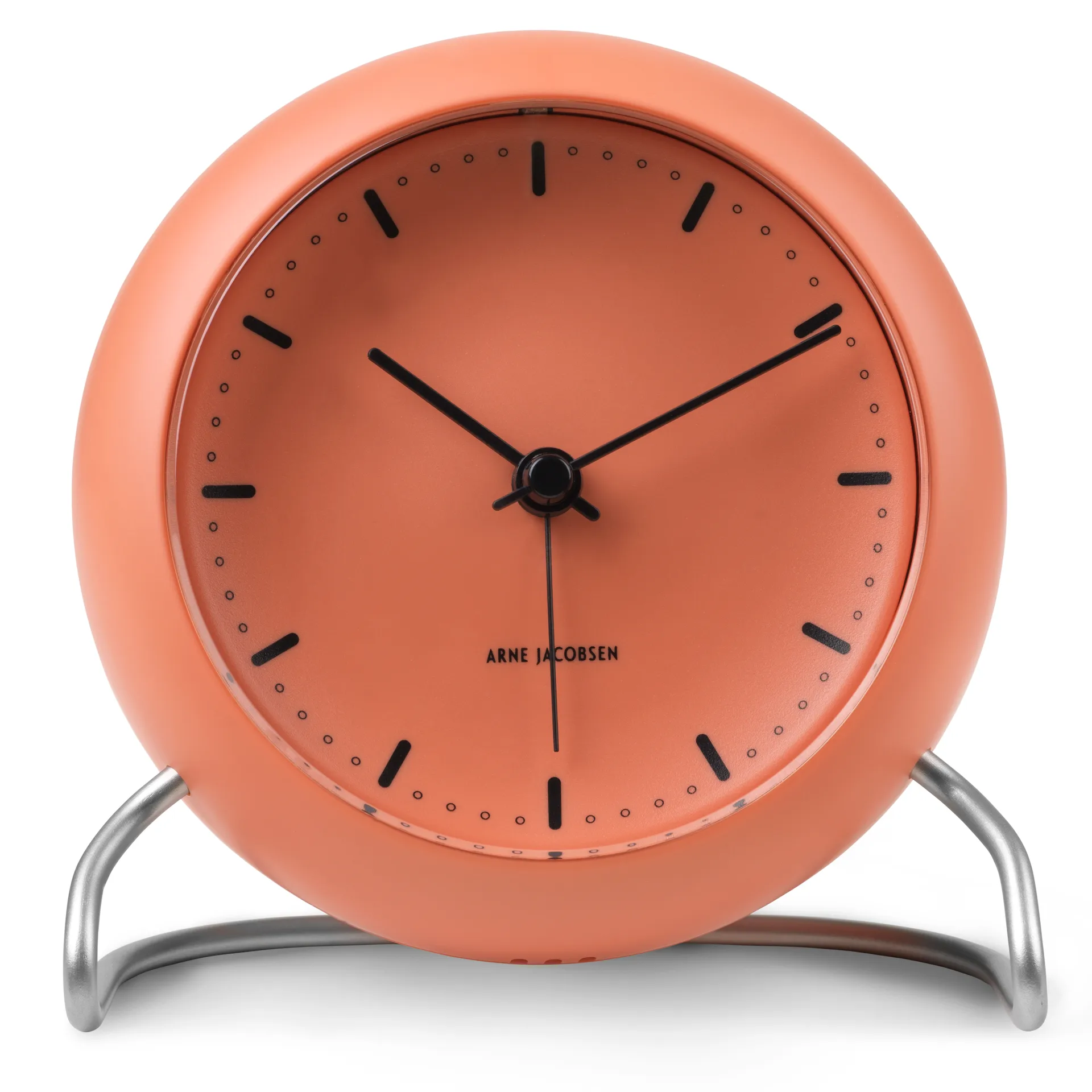 AJ City Hall tafel klok, Pale orange Arne Jacobsen Clocks