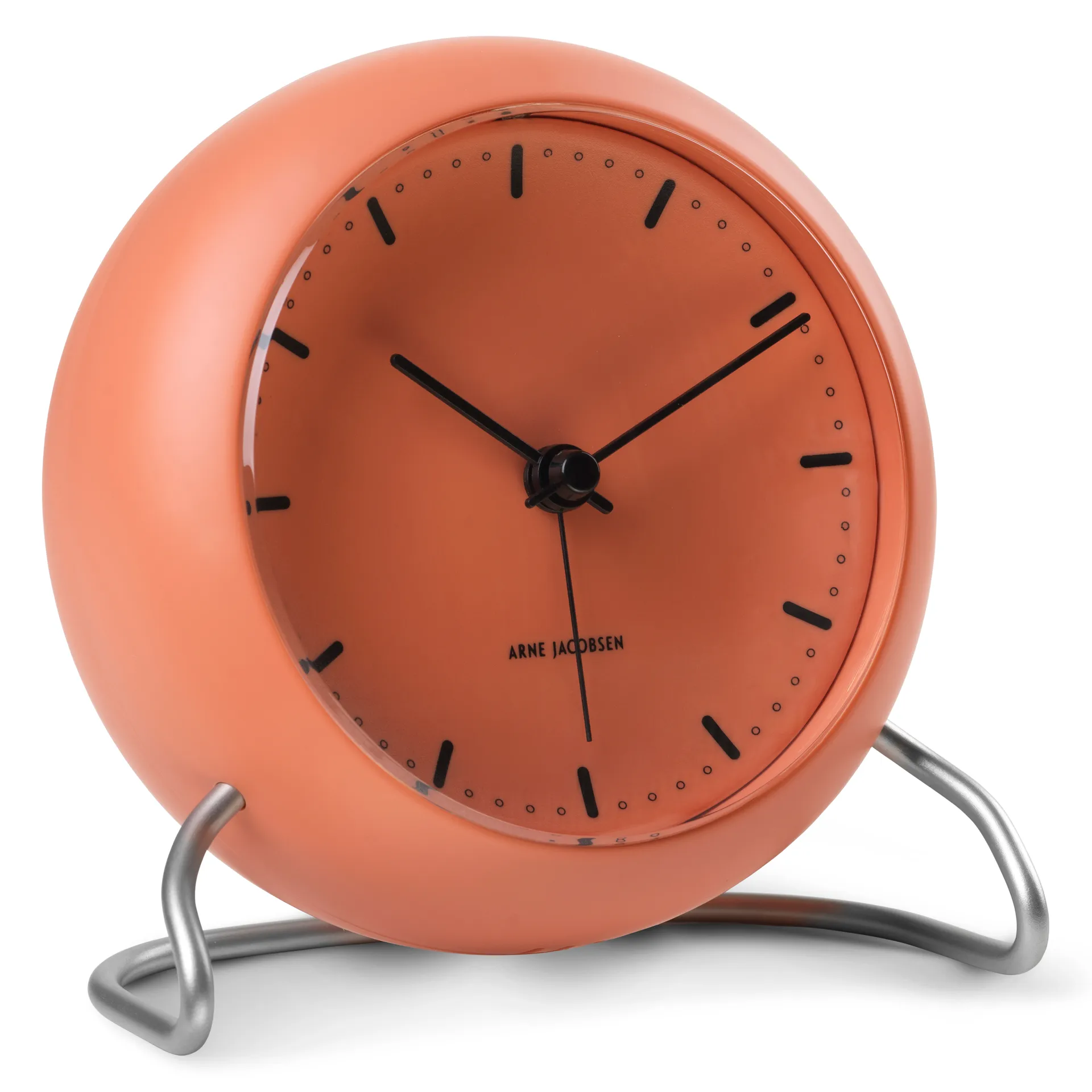 AJ City Hall tafel klok, Pale orange Arne Jacobsen Clocks