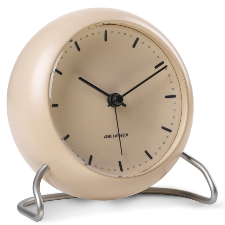 AJ City Hall tafel klok, Sandy beige Arne Jacobsen Clocks