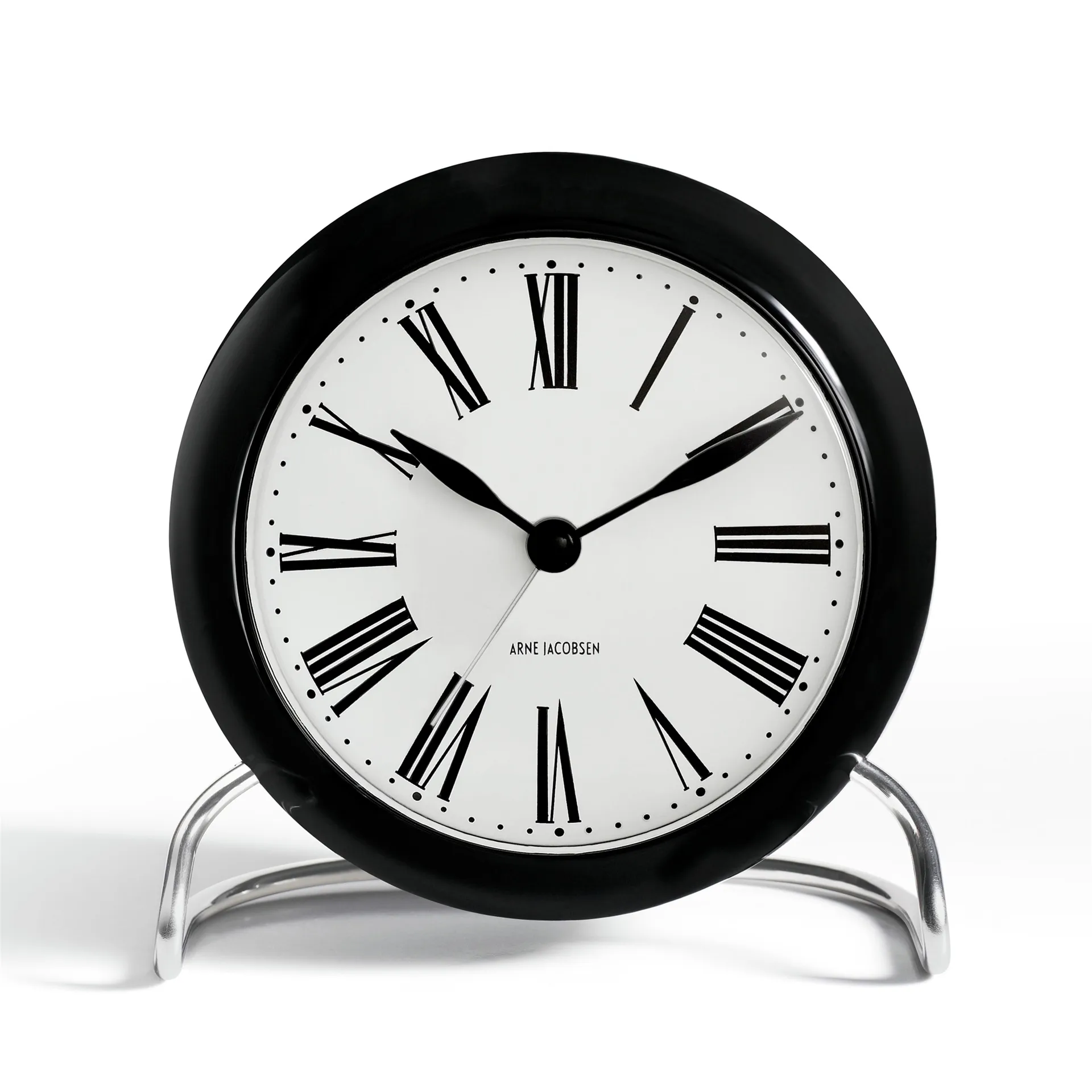 AJ Roman tafel klok, zwart Arne Jacobsen Clocks