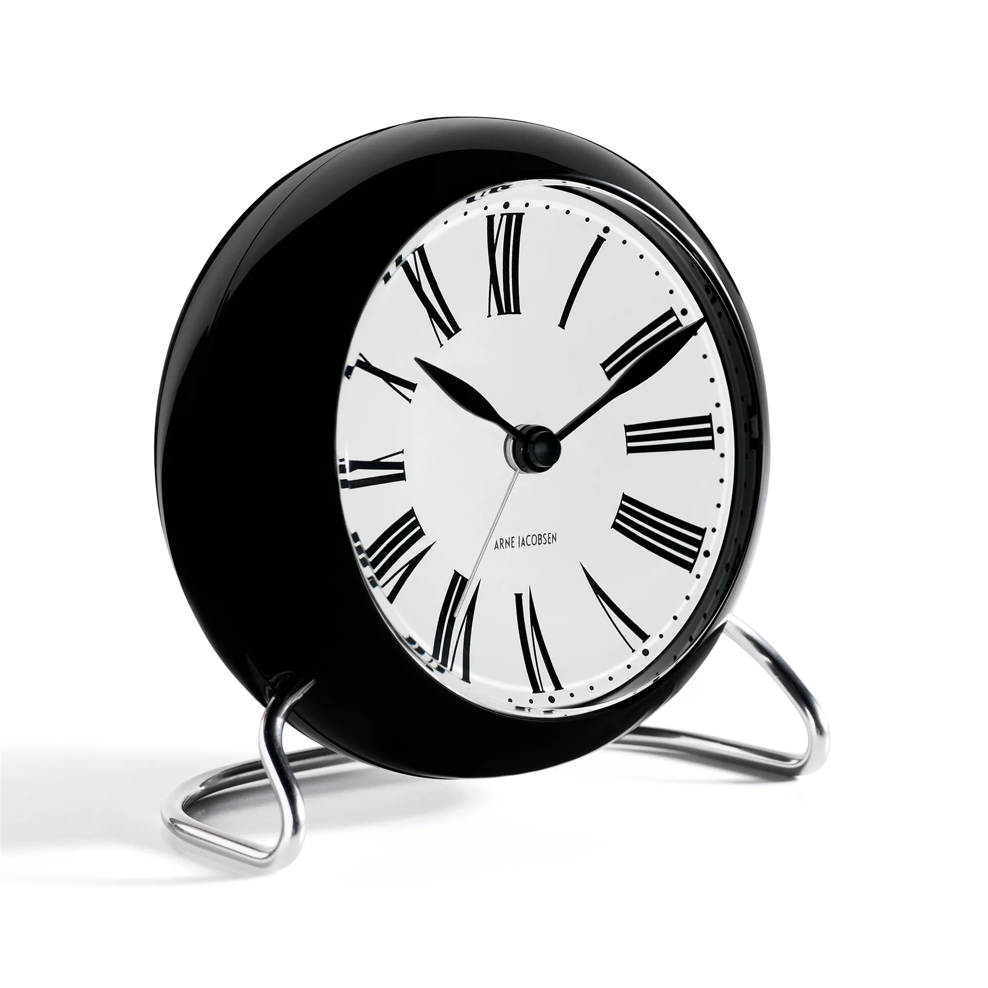 AJ Roman tafel klok, zwart Arne Jacobsen Clocks