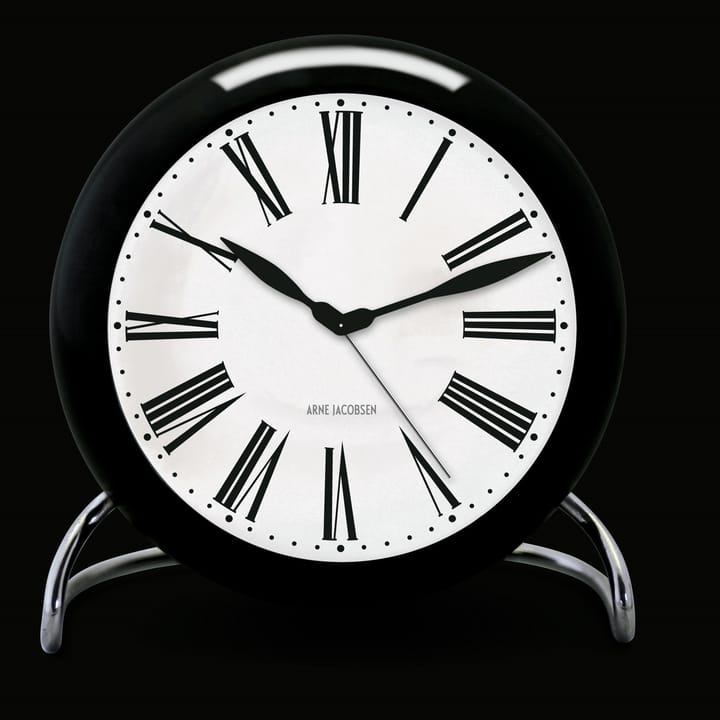 AJ Roman tafel klok, zwart Arne Jacobsen Clocks