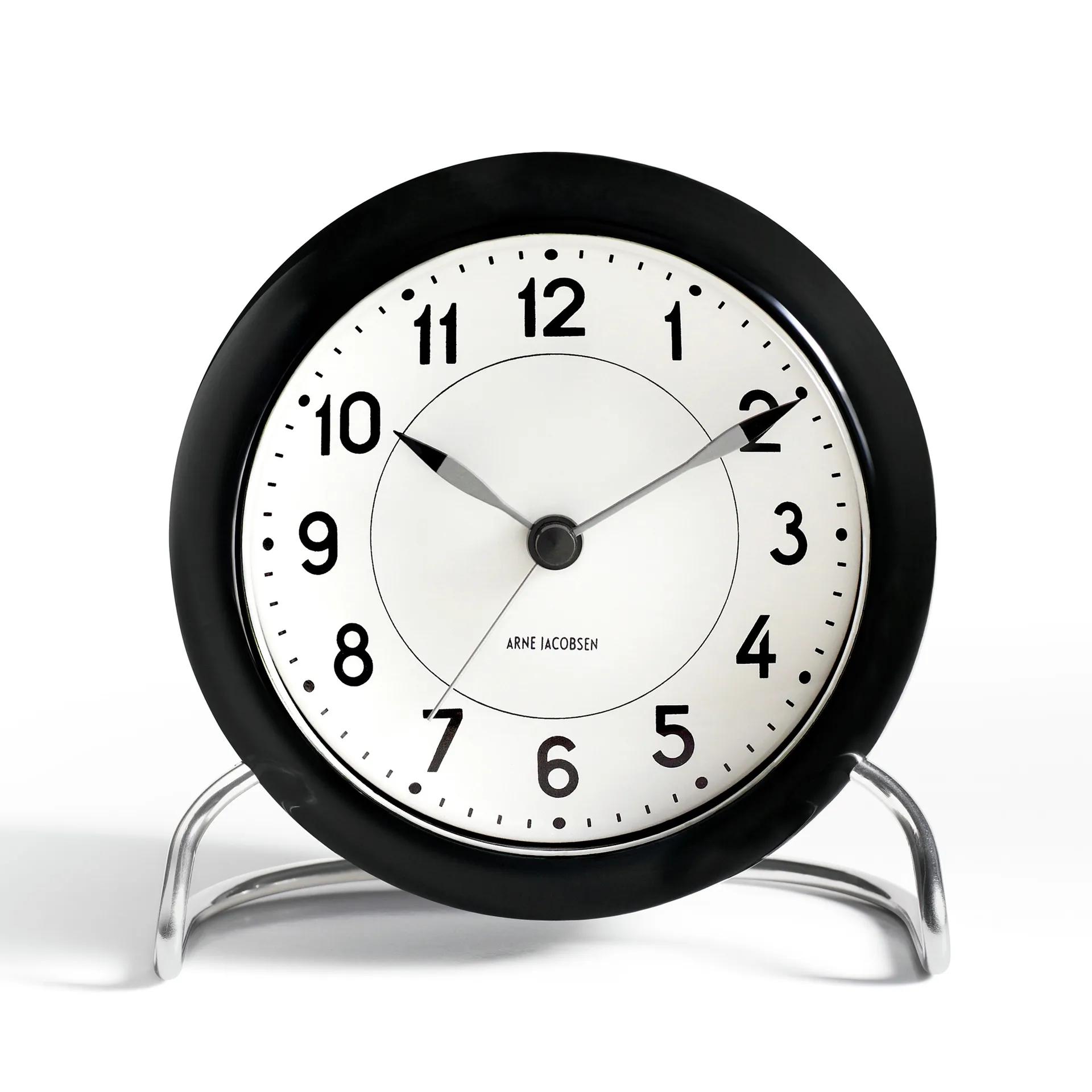 AJ Station tafel klok, zwart Arne Jacobsen Clocks