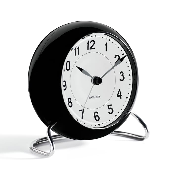 AJ Station tafel klok, zwart Arne Jacobsen Clocks