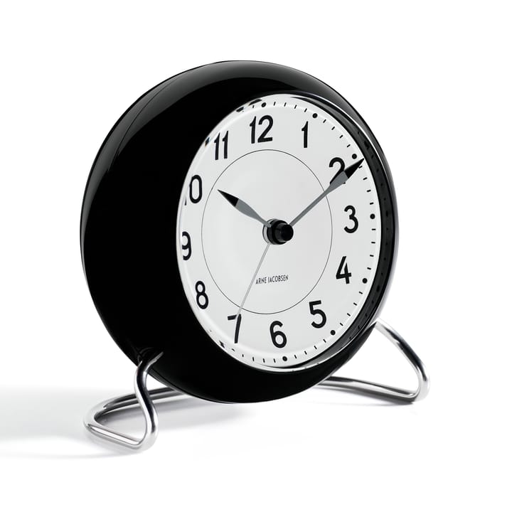 AJ Station tafel klok - zwart - Arne Jacobsen Clocks
