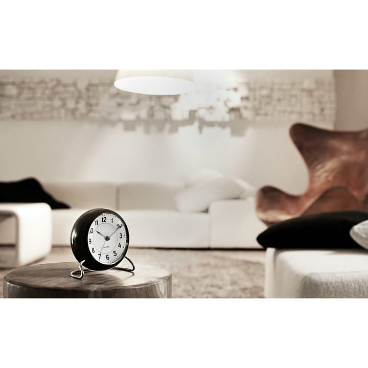 AJ Station tafel klok, zwart Arne Jacobsen Clocks