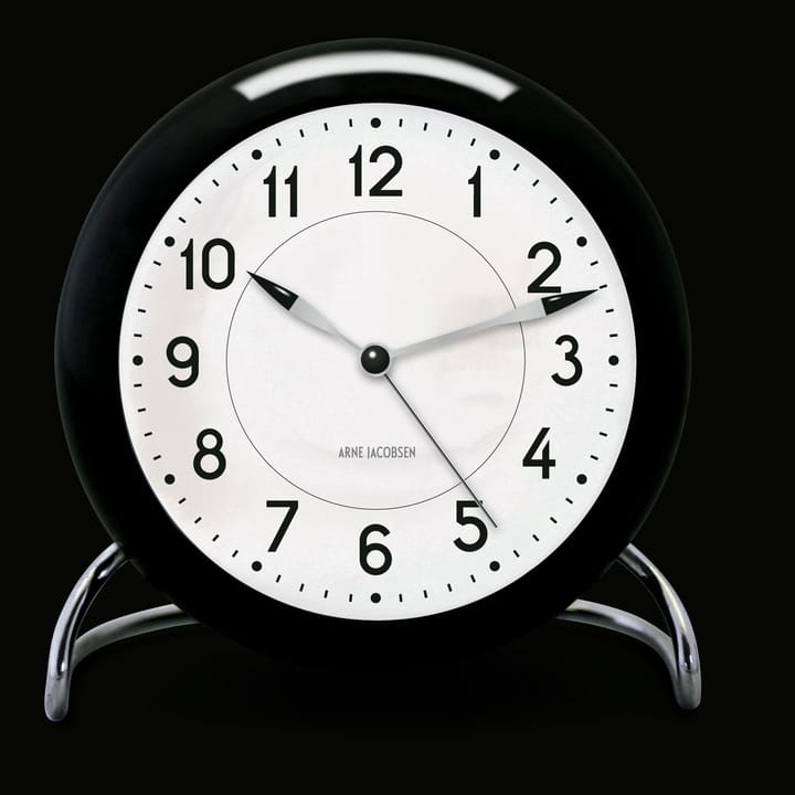 AJ Station tafel klok, zwart Arne Jacobsen Clocks