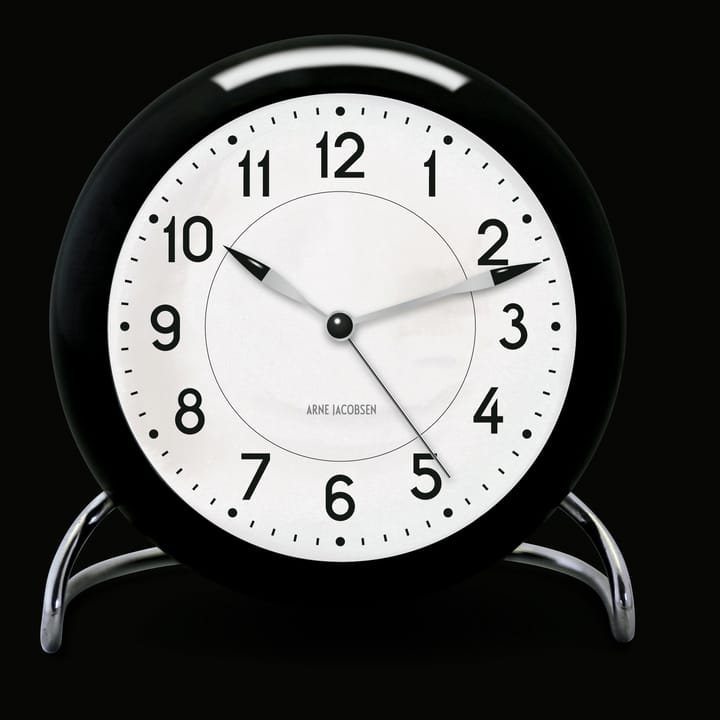 AJ Station tafel klok - zwart - Arne Jacobsen Clocks
