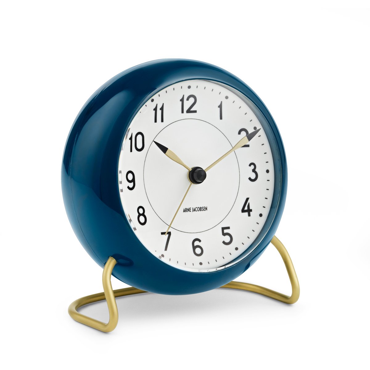 Arne Jacobsen Clocks AJ Station tafelklok petrolblauw petrolblauw