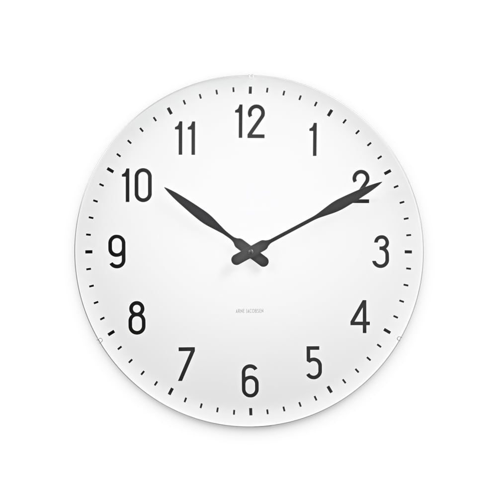 Arne Jacobsen Clocks AJ Station Wandklok wit, ø48 cm