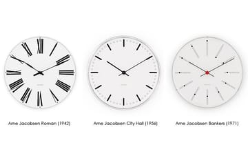 Arne Jacobsen Bankers klok - Ø 21 cm. - Arne Jacobsen Clocks