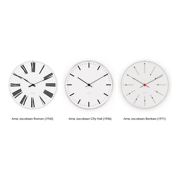 Arne Jacobsen Bankers klok, Ø 29 cm. Arne Jacobsen Clocks
