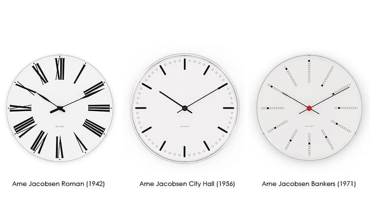 Arne Jacobsen Bankers klok, Ø 48 cm. Arne Jacobsen Clocks