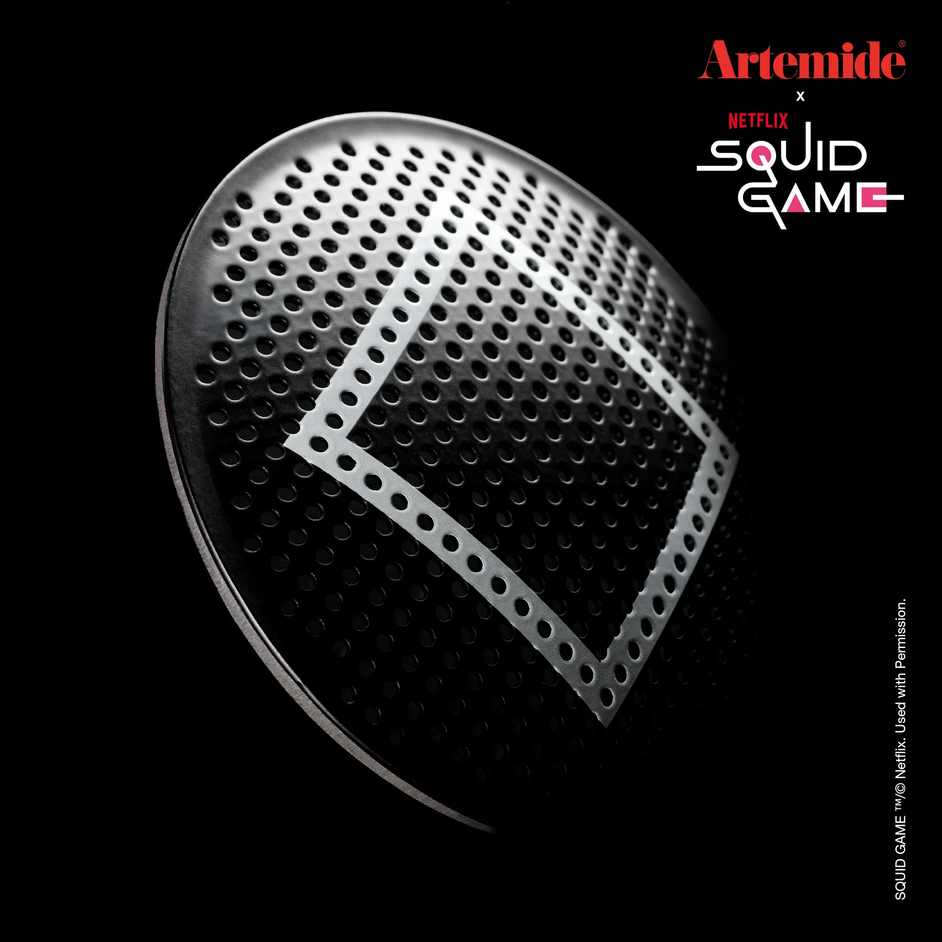 Eclisse x Squid Game tafellamp Special Edition, Guard black Artemide