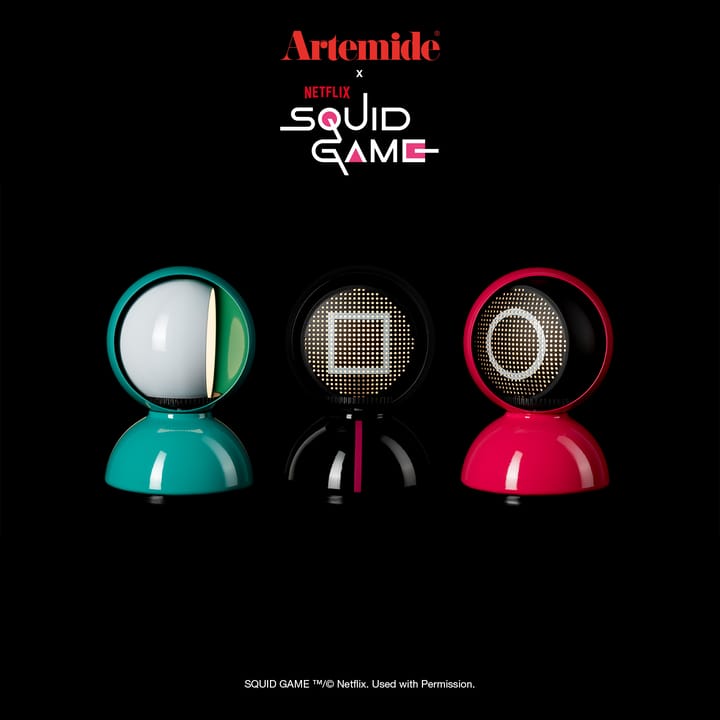 Eclisse x Squid Game tafellamp Special Edition, Guard pink Artemide
