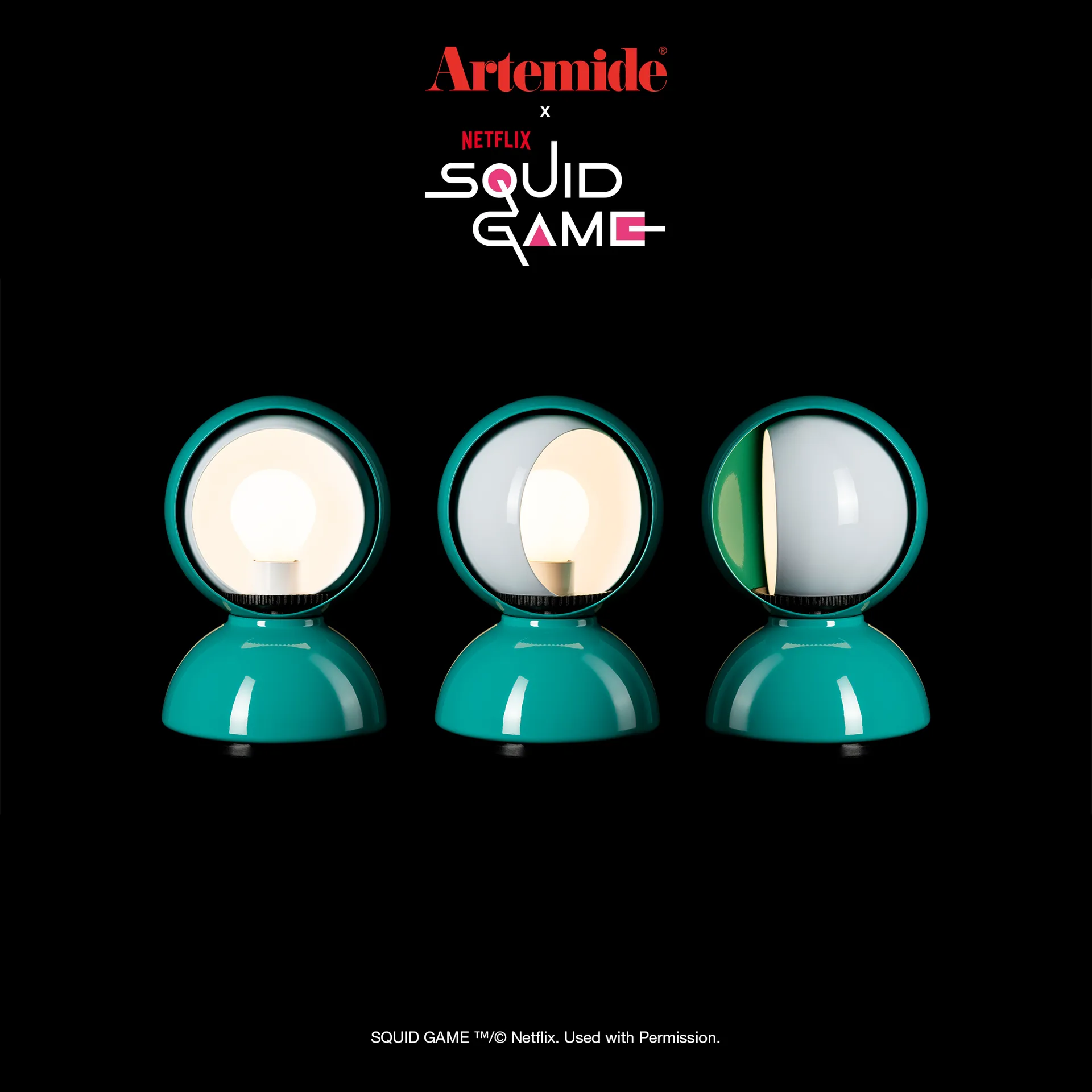 Eclisse x Squid Game tafellamp Special Edition, Player Artemide