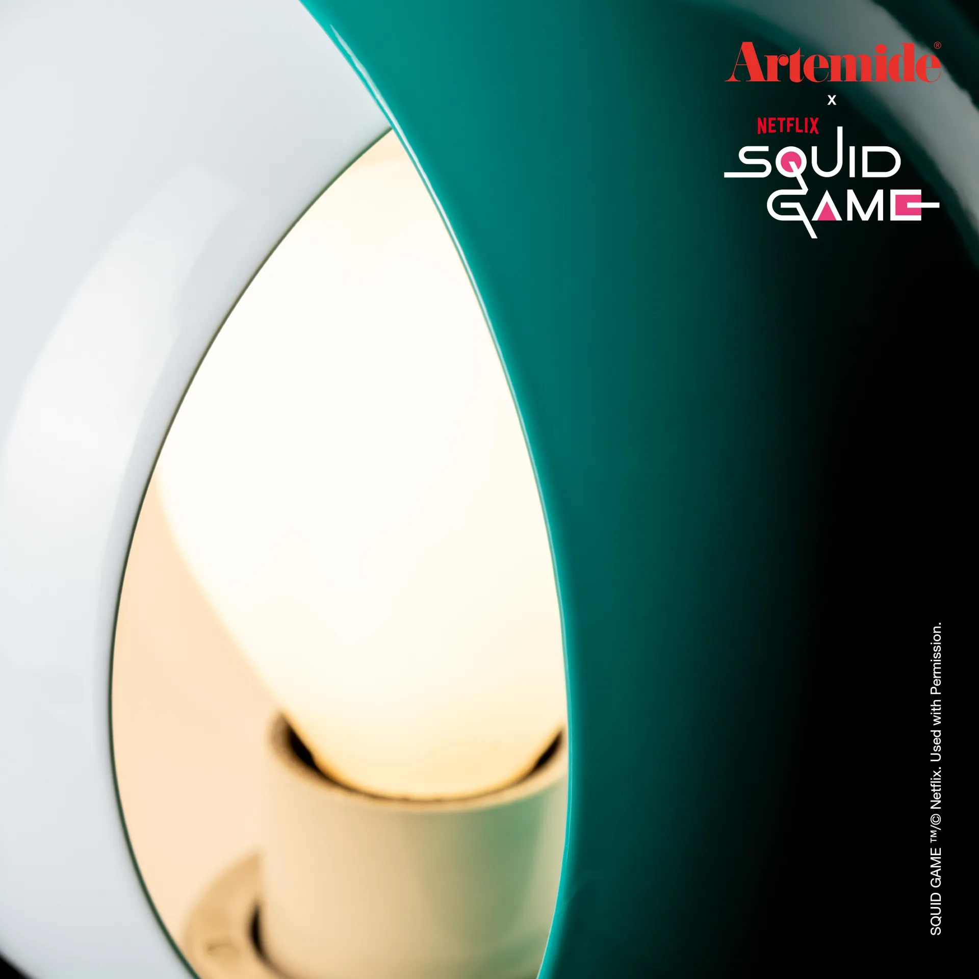Eclisse x Squid Game tafellamp Special Edition, Player Artemide
