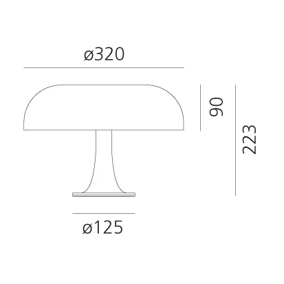 Nessino tafellamp, Ruby red Artemide
