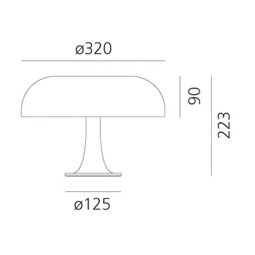 Nessino tafellamp - Ruby red - Artemide